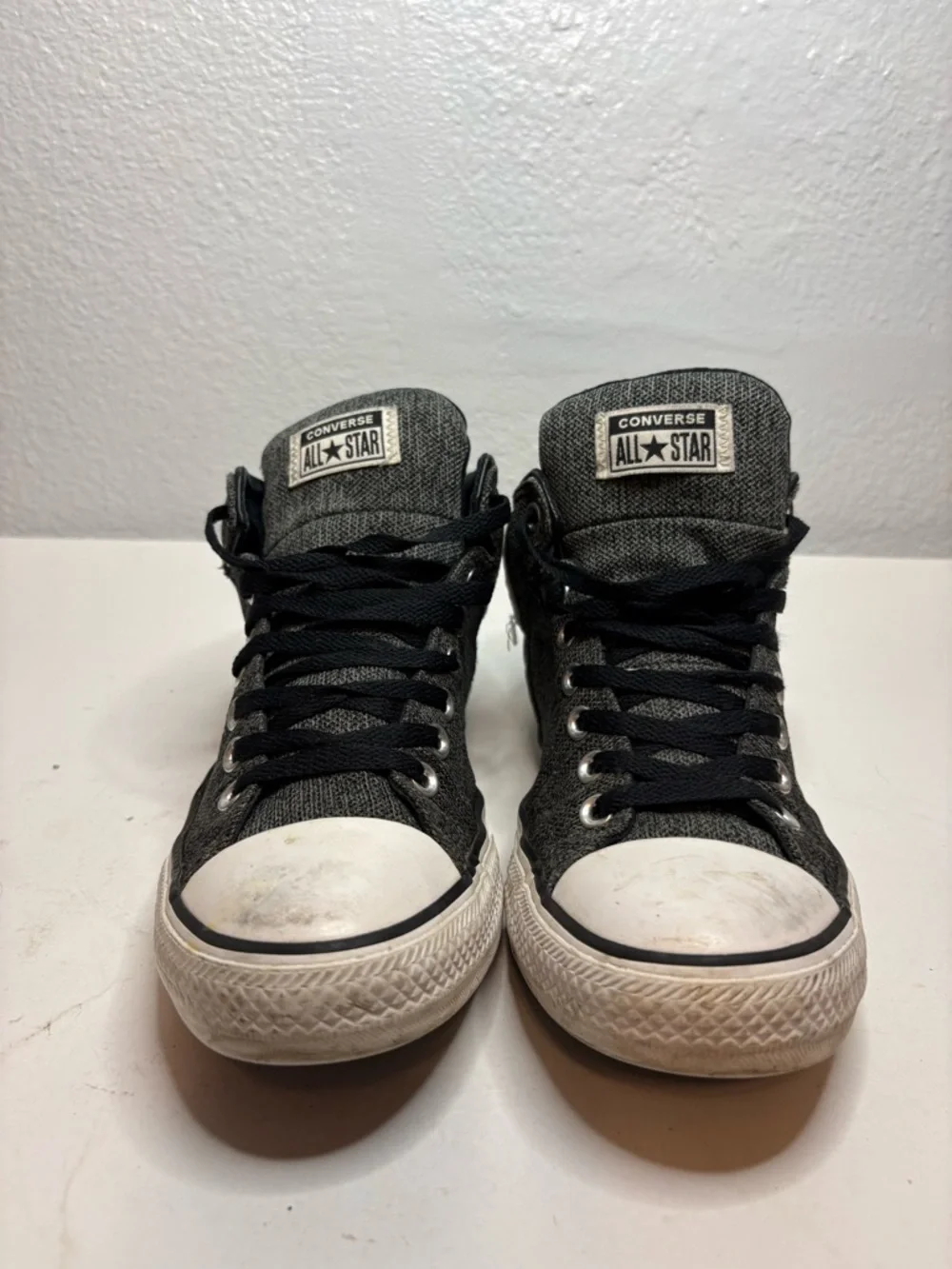 Converse Mid Top Sneakers - Charcoal Black & White - Picture 2 of 6